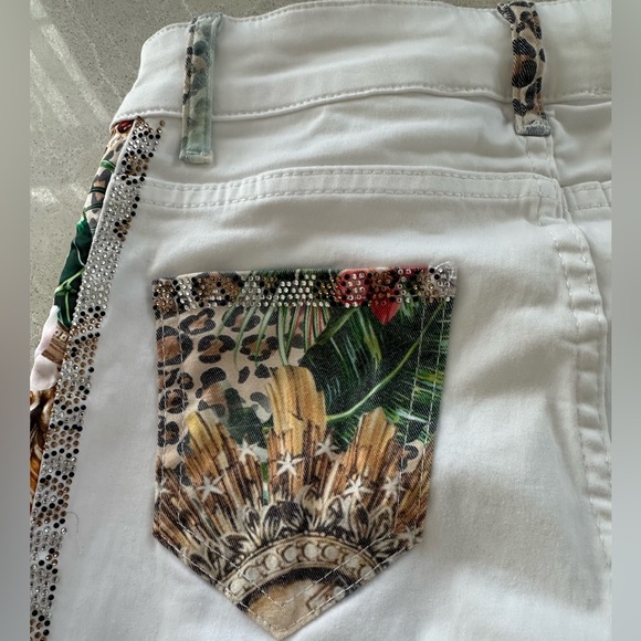 Nice Istambul Cotton and Lycra Pants with Stone Embellishments - Picture 4 of 11